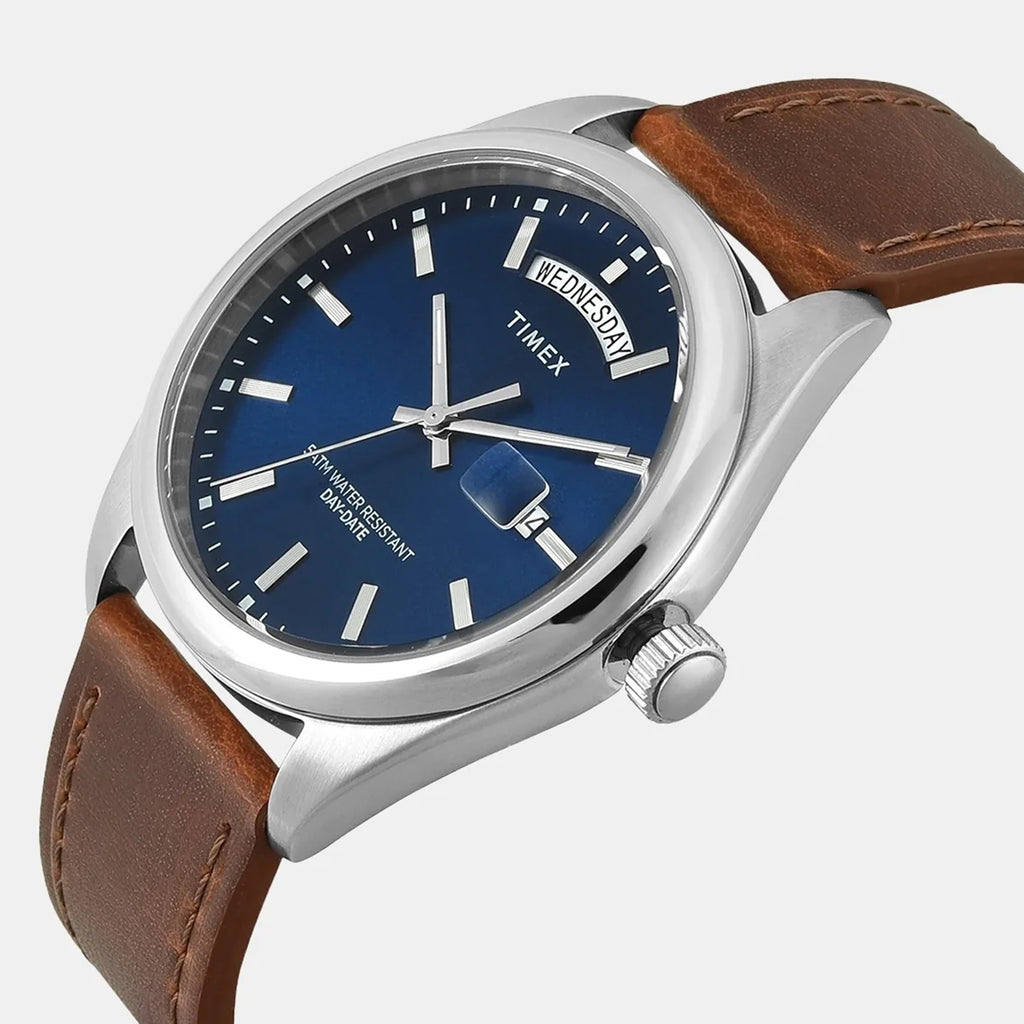 Legacy Men Quartz Blue Dial Analog Leather Watch TWEG27105