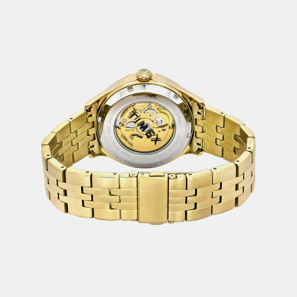 Fashion Men Automatic Champagne Dial Analog Stainless Steel Watch TWEG27600