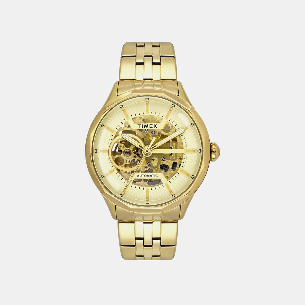 Fashion Men Automatic Champagne Dial Analog Stainless Steel Watch TWEG27600