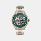 Fashion Men Automatic Green Dial Analog Stainless Steel Watch TWEG27602