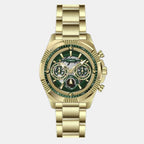 Fashion Men Quartz Green Dial Multi-Function Stainless Steel Watch TWEG27700