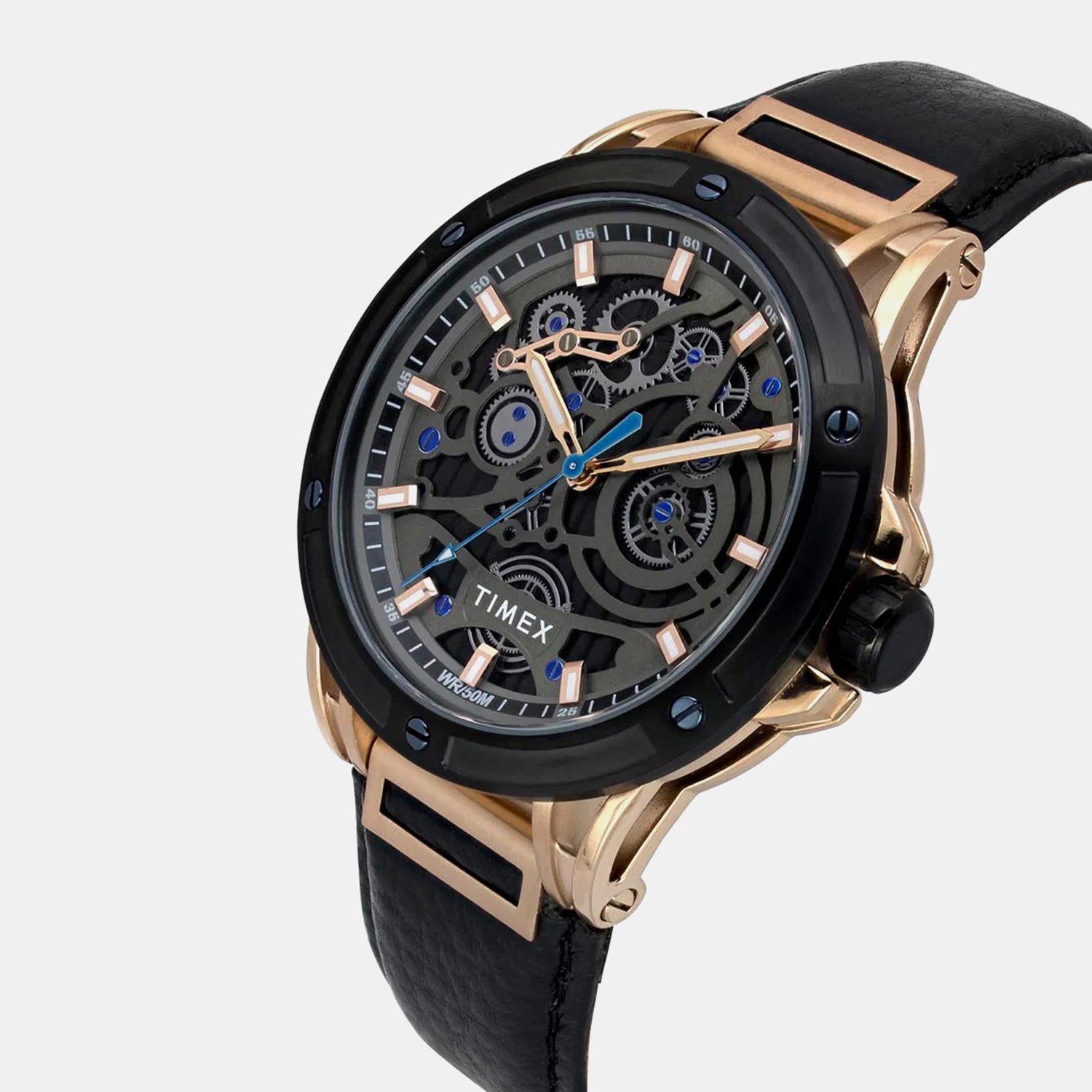 Fashion Men Quartz Black Dial Analog Leather Watch TWEG27801