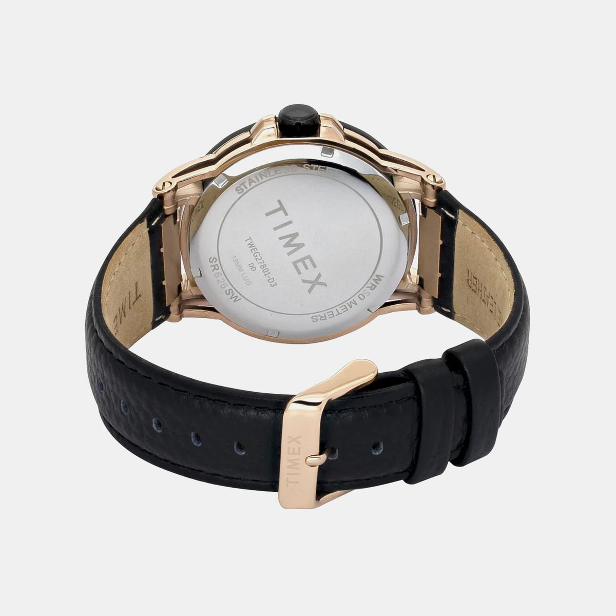 Signio Men Quartz Black Dial Analog Leather Watch TWEG27801
