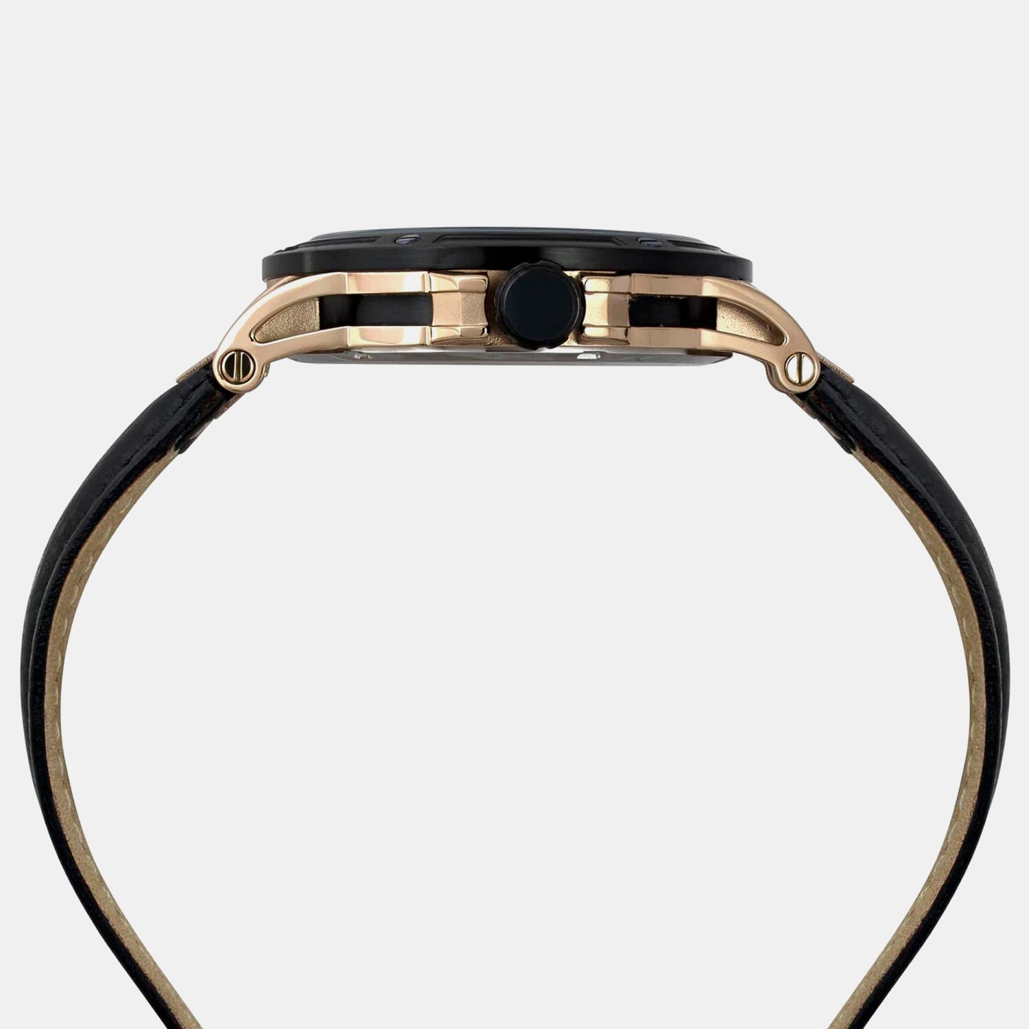 Fashion Men Quartz Black Dial Analog Leather Watch TWEG27801