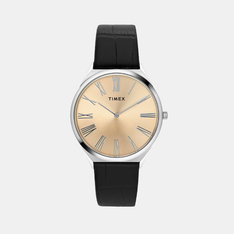 Fashion Men Quartz Copper Dial Analog Leather Watch TWEG27900