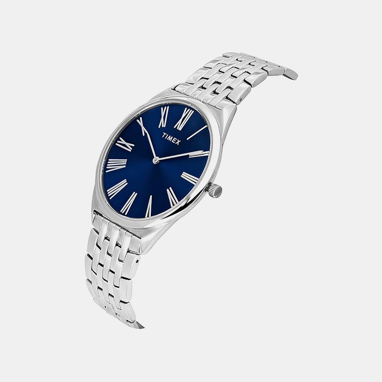 Fashion Men Quartz Blue Dial Analog Stainless Steel Watch TWEG27901