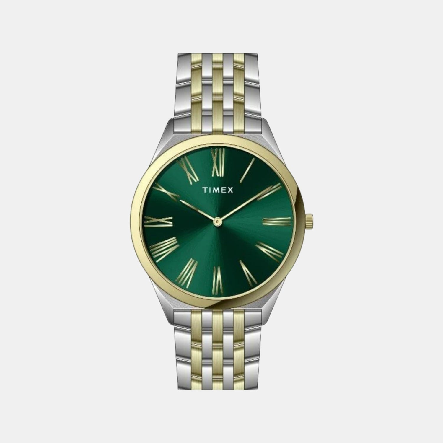 Fashion Men Quartz Green Dial Analog Stainless Steel Watch TWEG27903