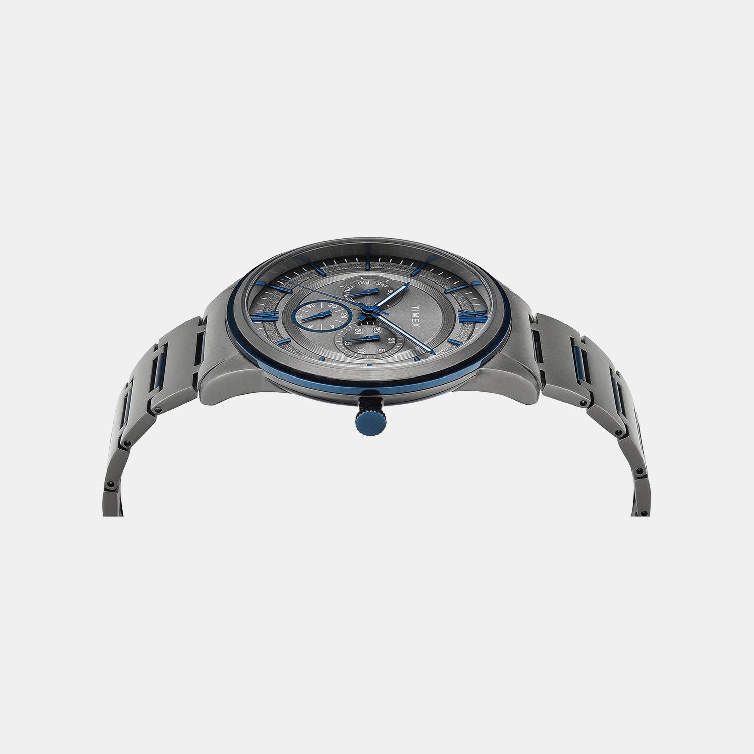 Fashion Men Quartz Grey Dial Multi-Function Stainless Steel Watch TWEG28003