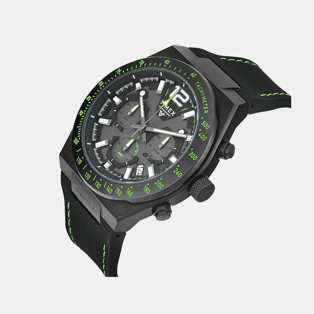 Vector Men Quartz Dial Chronograph Leather Watch TWEG30800