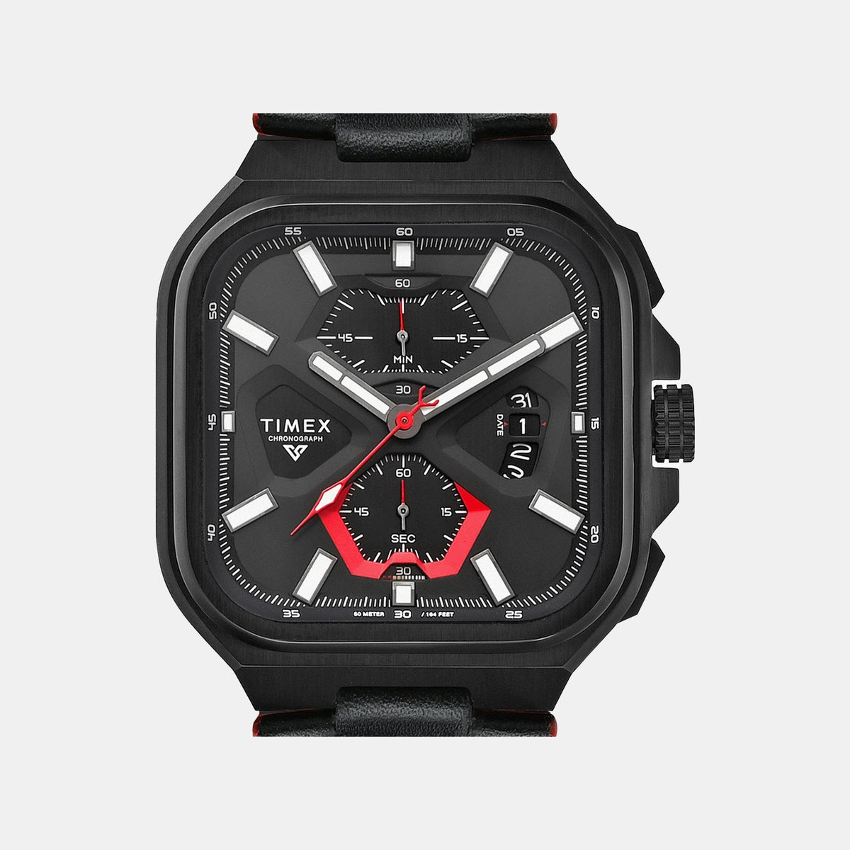 Vector Men Quartz Black Dial Multi-Function Leather Watch TWEG30900
