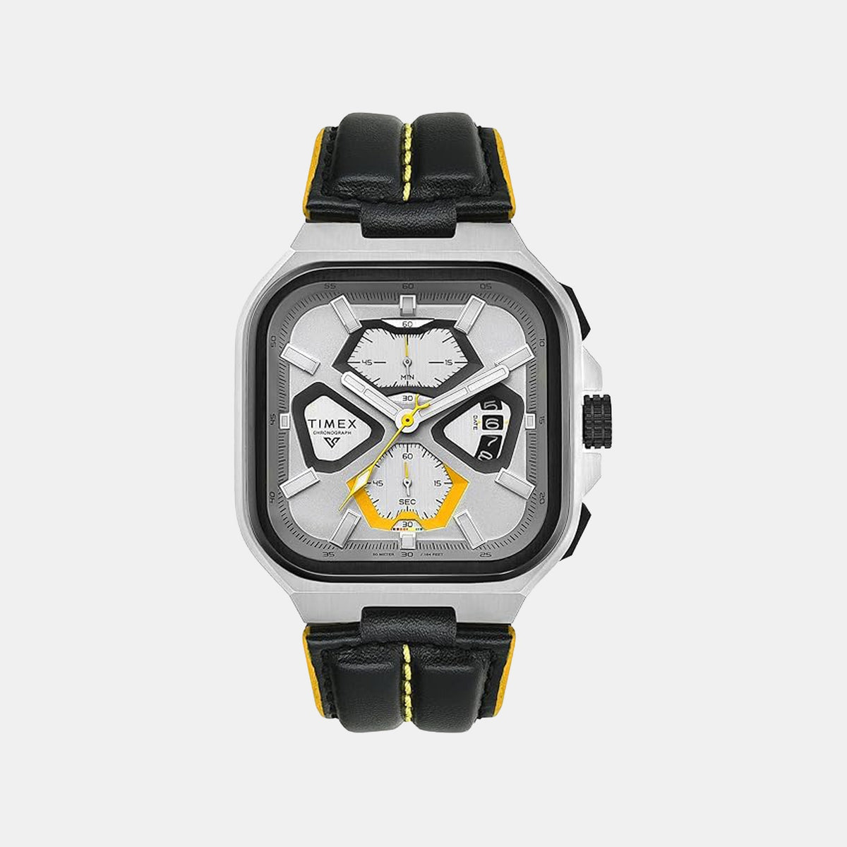 Vector Men Quartz Silver Dial Multi-Function Leather Watch TWEG30901