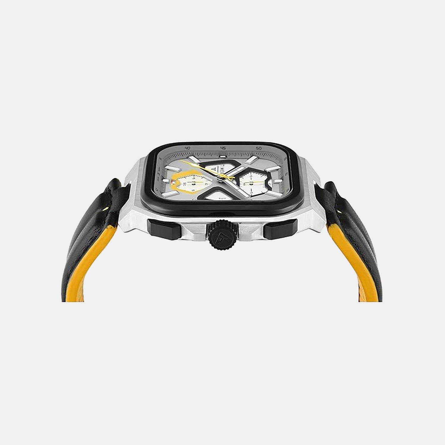 Vector Men Quartz Silver Dial Chronograph Leather Watch TWEG30901