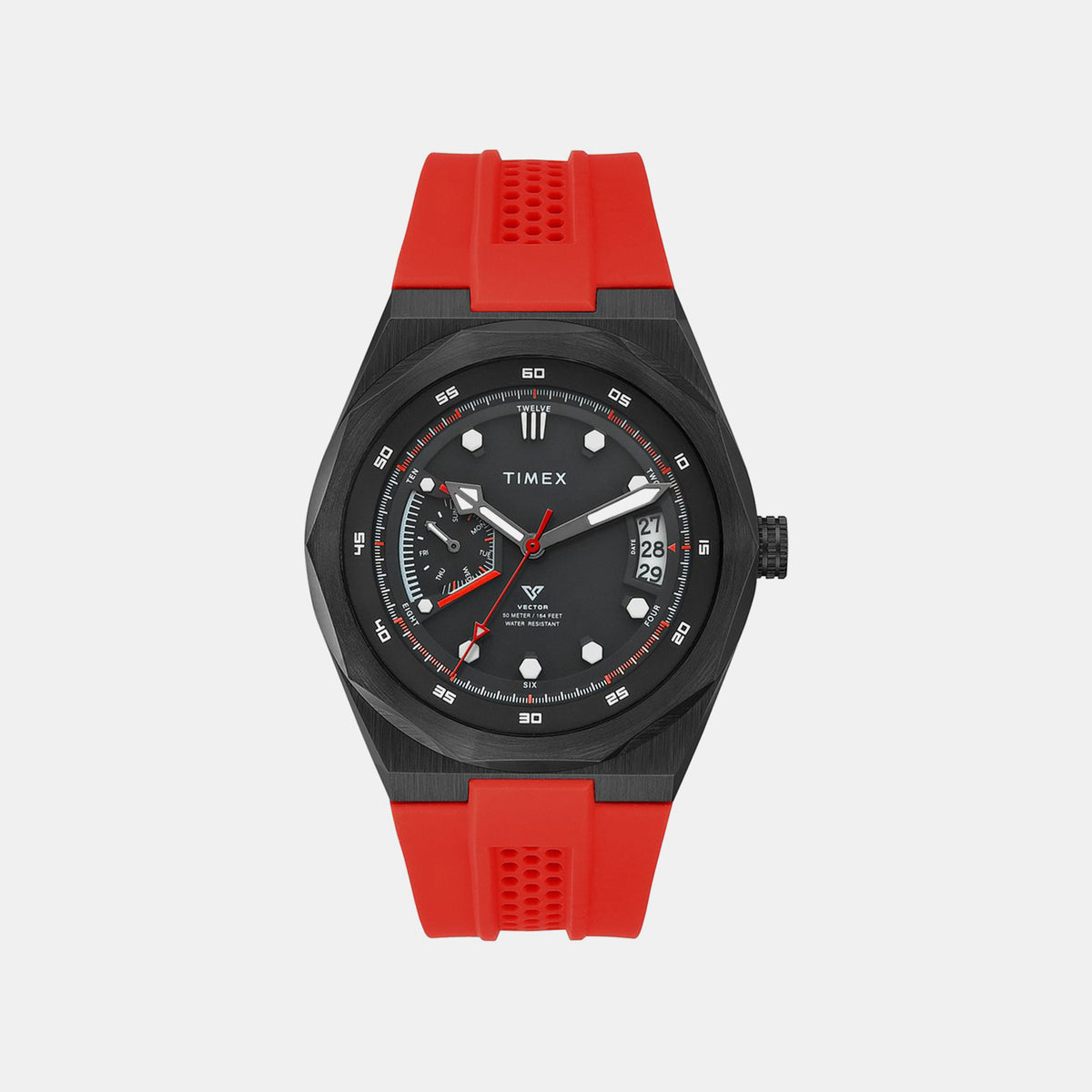 Vector Men Quartz Black Dial Analog Silicone Watch TWEG31001
