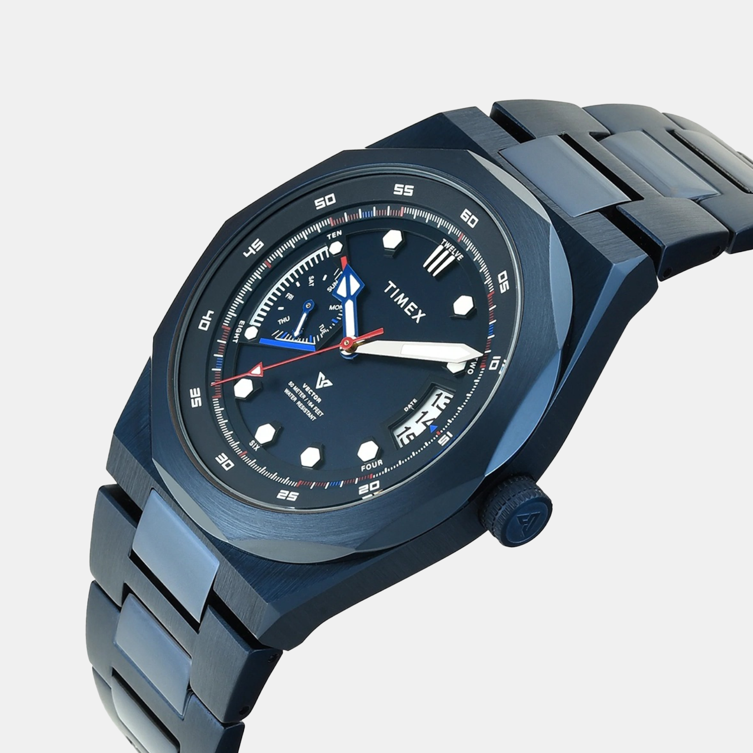 Vector Men Quartz Blue Dial Analog Stainless Steel Watch TWEG31002