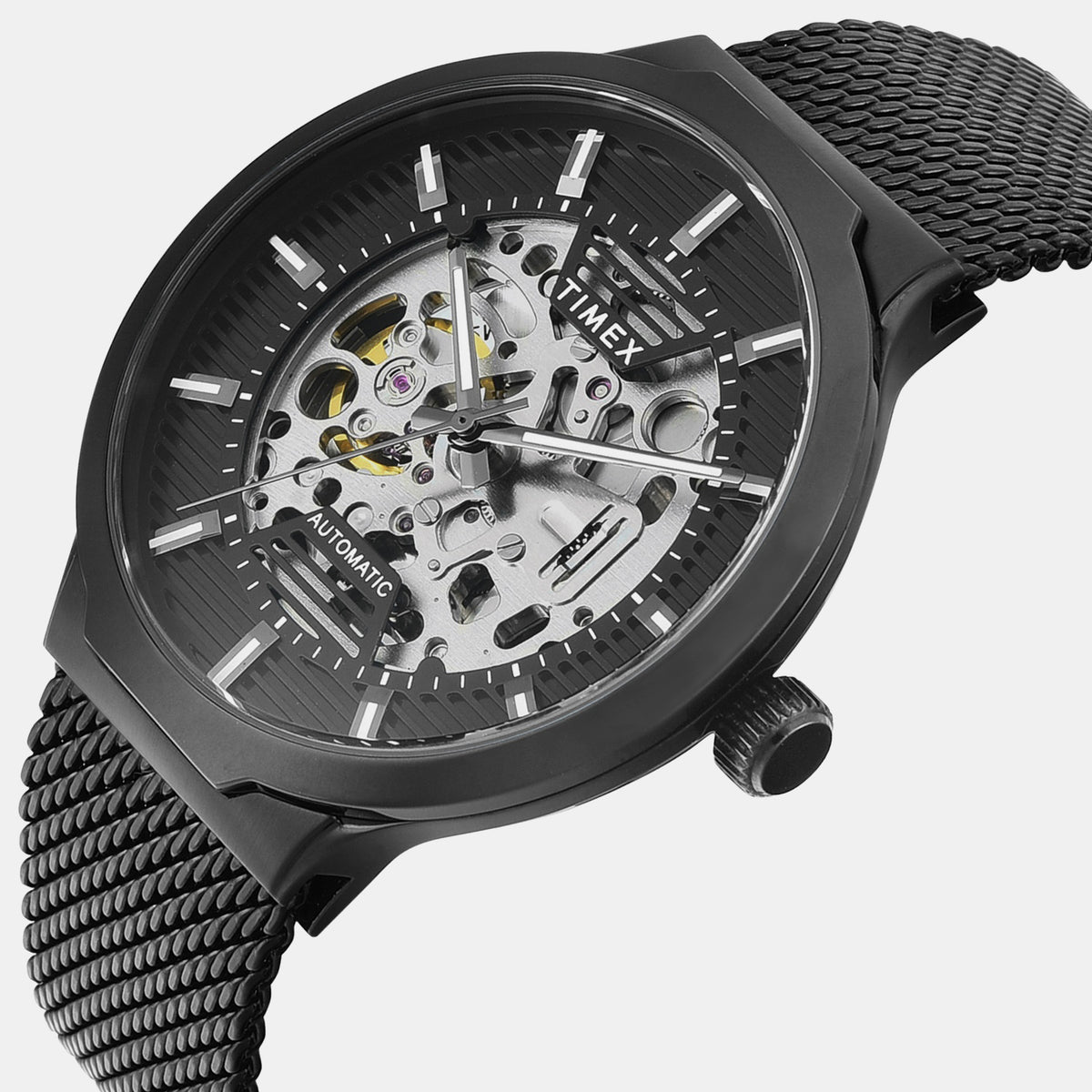 Signio Men Automatic Black Dial Analog Stainless Steel Watch TWEG31501