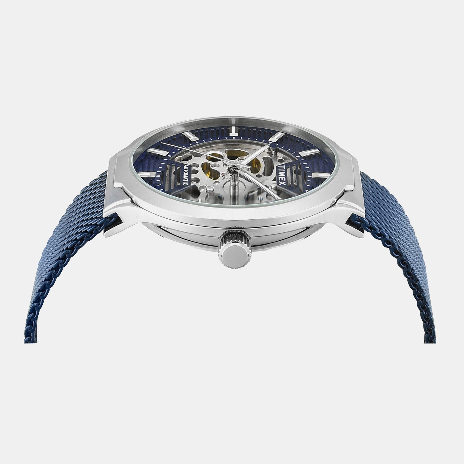 Men Quartz Blue Dial Analog Mesh Watch TWEG31502