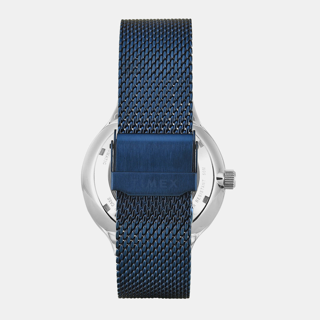 Men Automatic Blue Dial Analog Mesh Watch TWEG31502