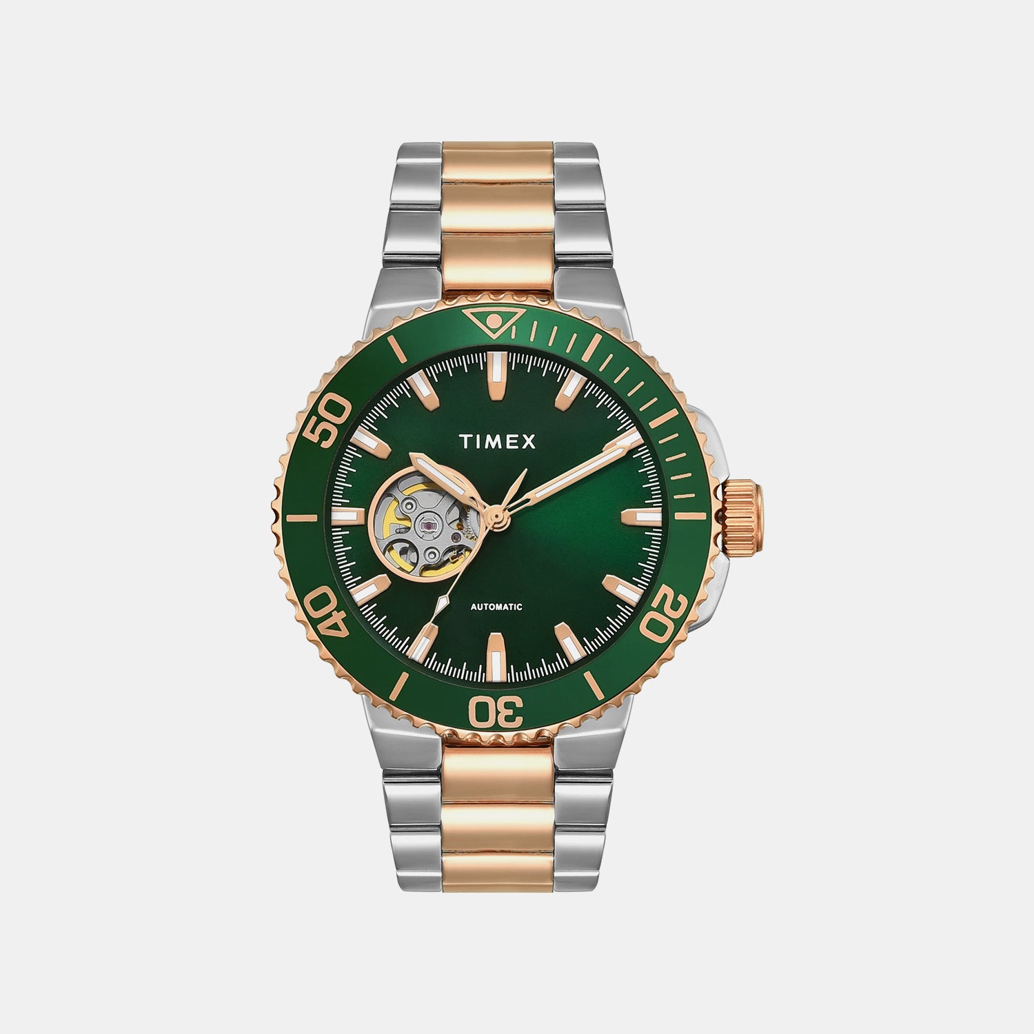 Signio Men Automatic Green Dial Analog Stainless Steel Watch TWEG31701