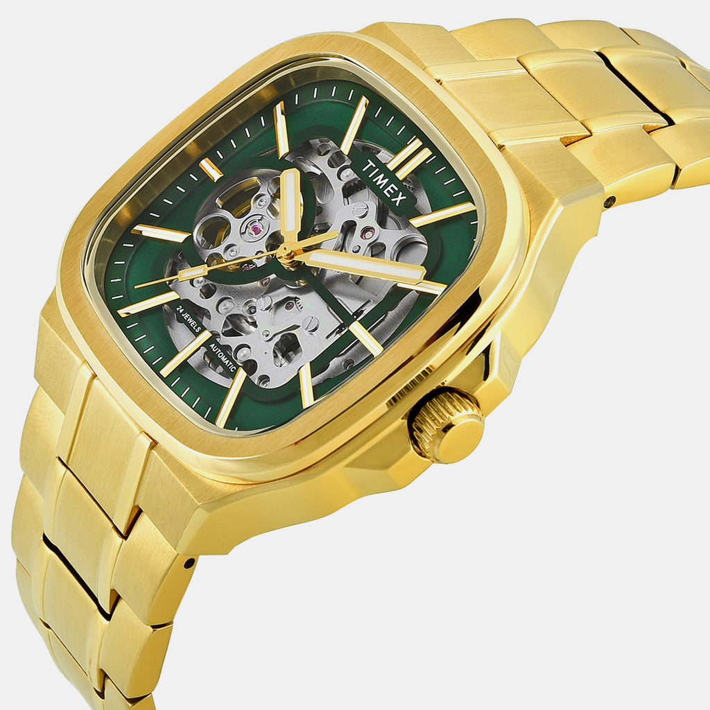 Signio Men Automatic Green Dial Analog Stainless Steel Watch TWEG31901