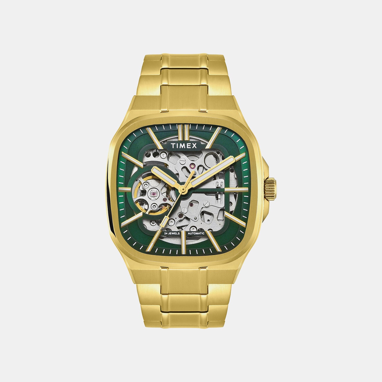 Signio Men Automatic Green Dial Analog Stainless Steel Watch TWEG31901