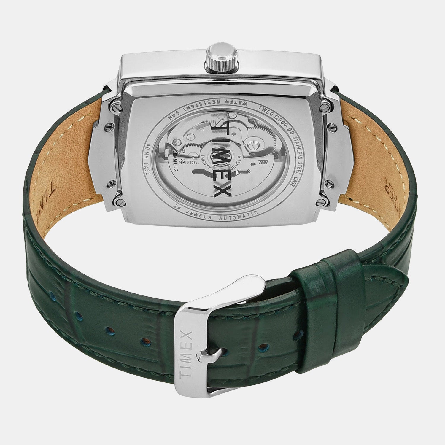 Signio Men Automatic Green Dial Analog Leather Watch TWEG32000
