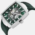 Signio Men Automatic Green Dial Analog Leather Watch TWEG32000