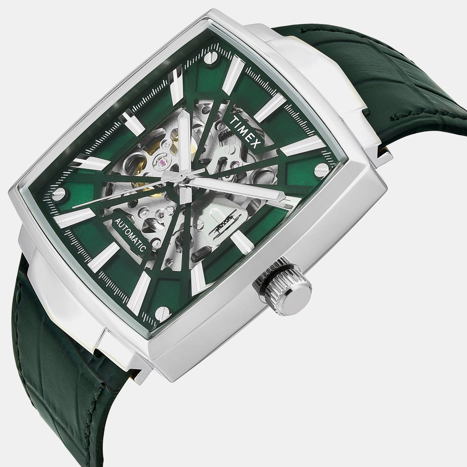 Signio Men Automatic Green Dial Analog Leather Watch TWEG32000