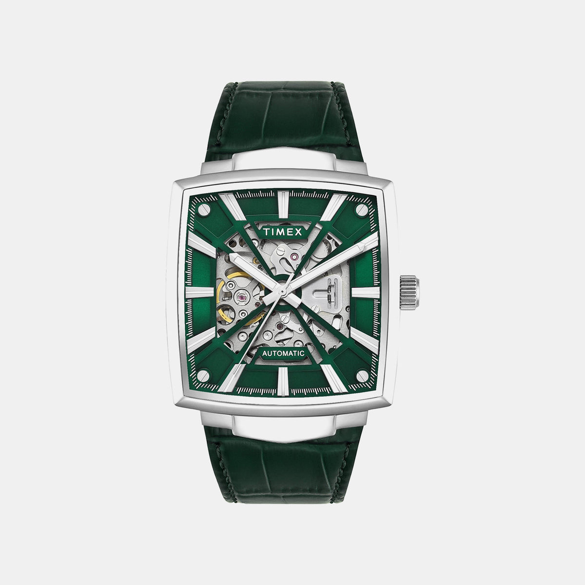 Signio Men Automatic Green Dial Analog Leather Watch TWEG32000