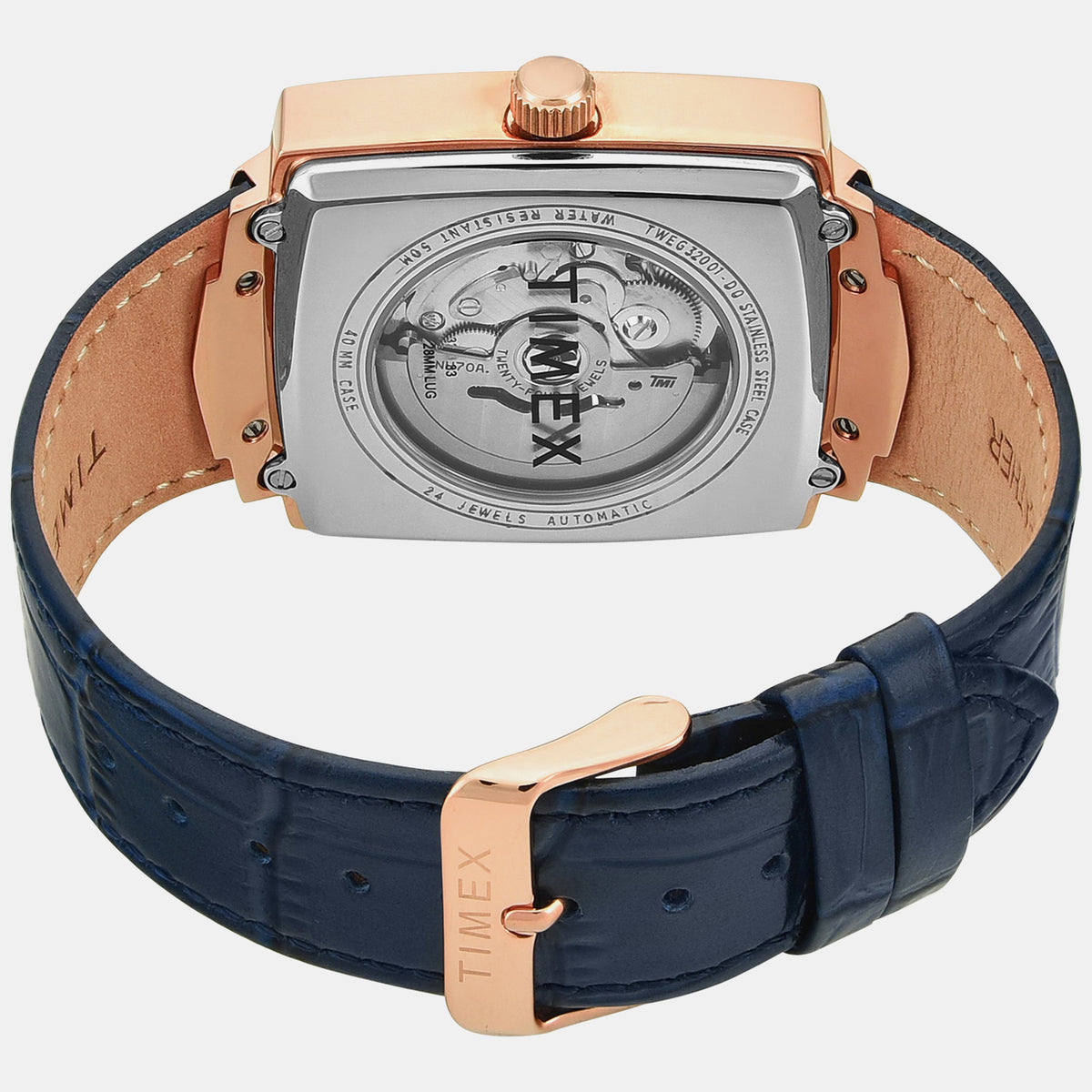 Signio Men Automatic Blue Dial Analog Leather Watch TWEG32001