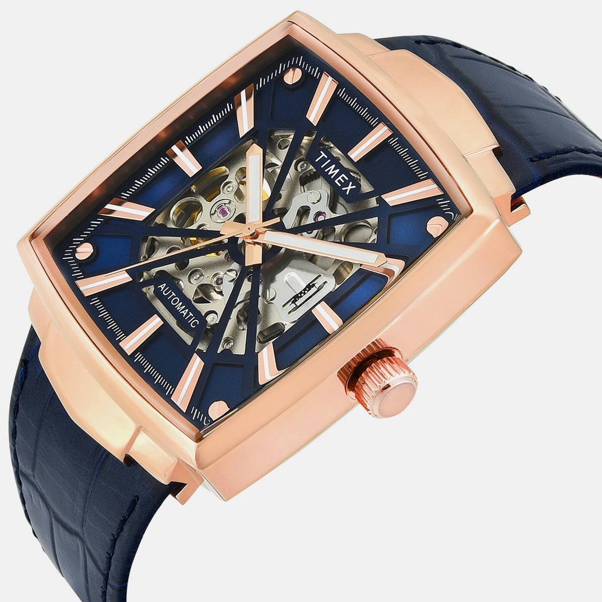 Signio Men Automatic Blue Dial Analog Leather Watch TWEG32001