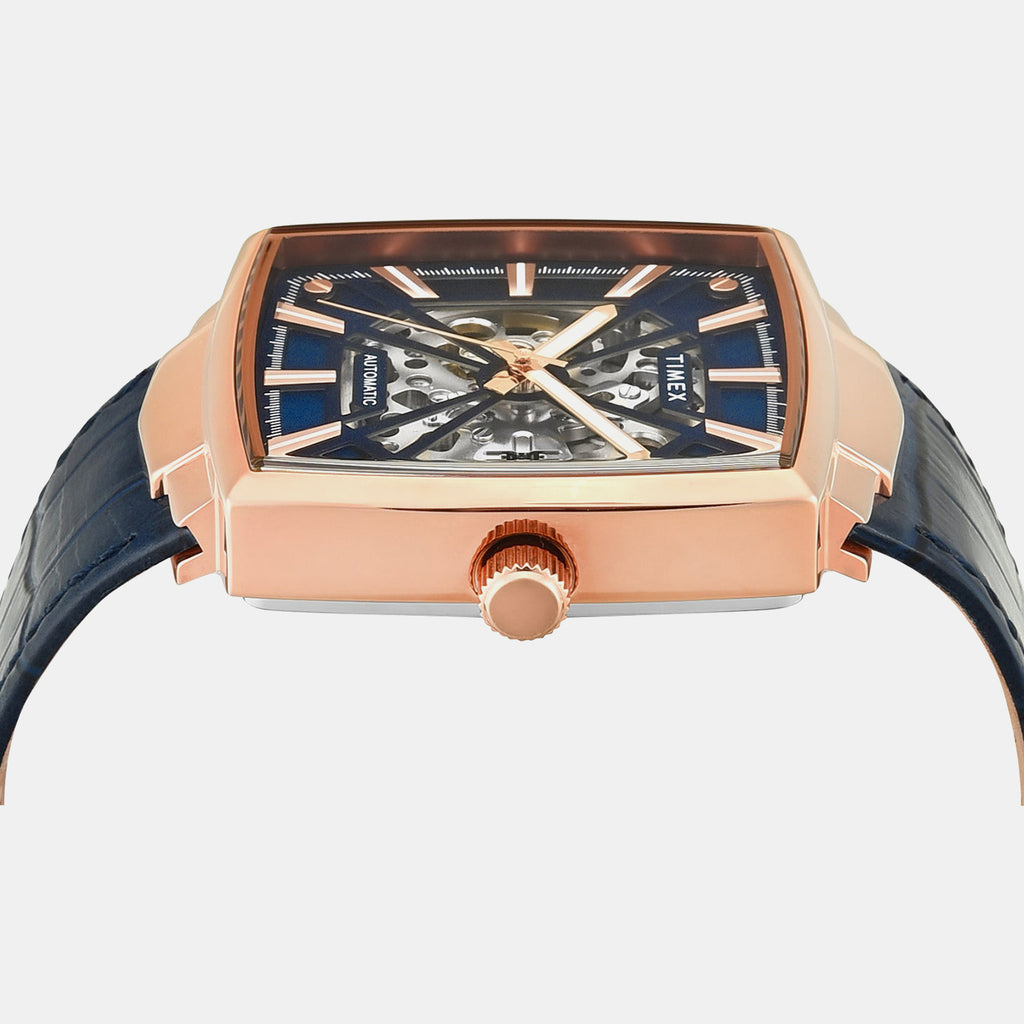 Signio Men Automatic Blue Dial Analog Leather Watch TWEG32001