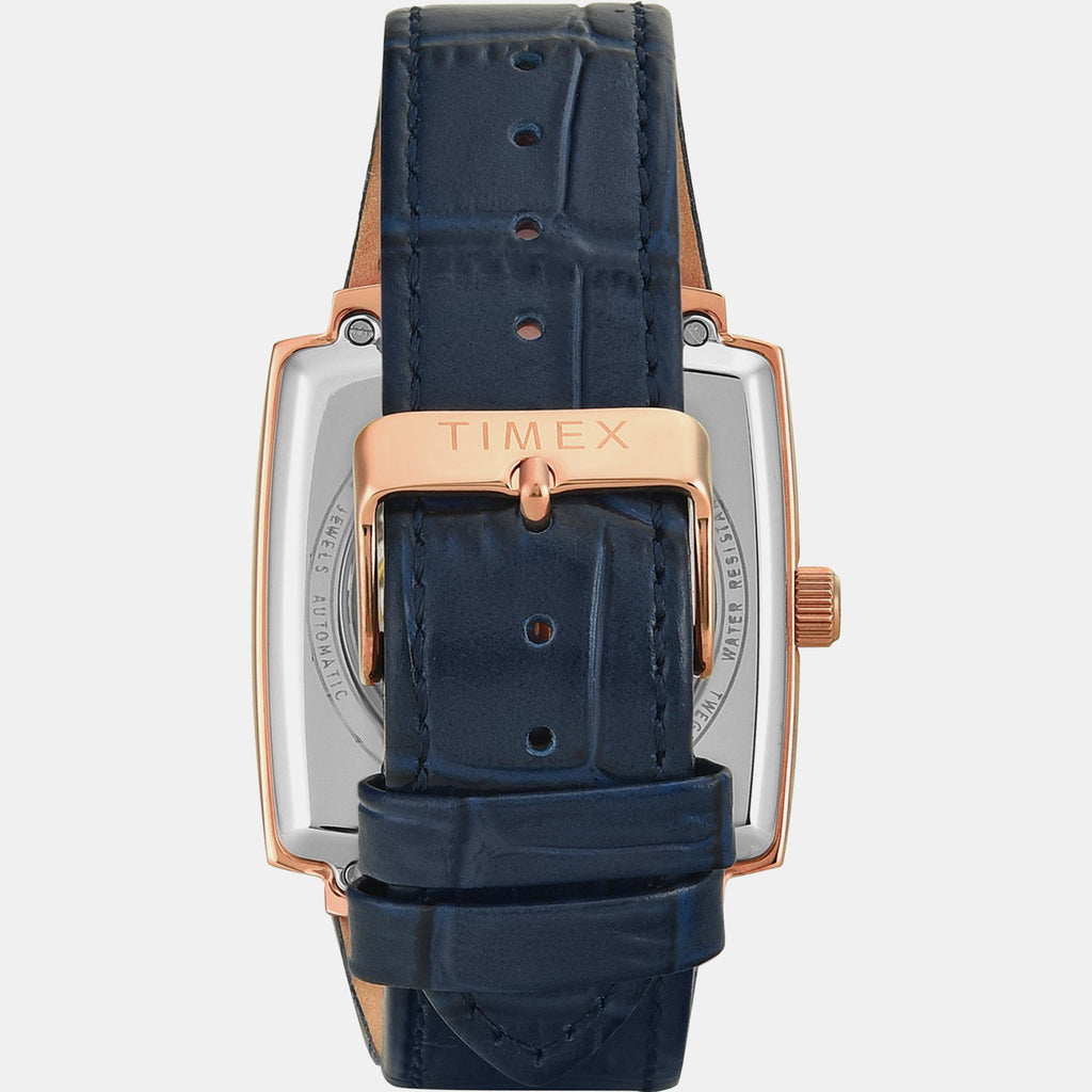 Signio Men Automatic Blue Dial Analog Leather Watch TWEG32001