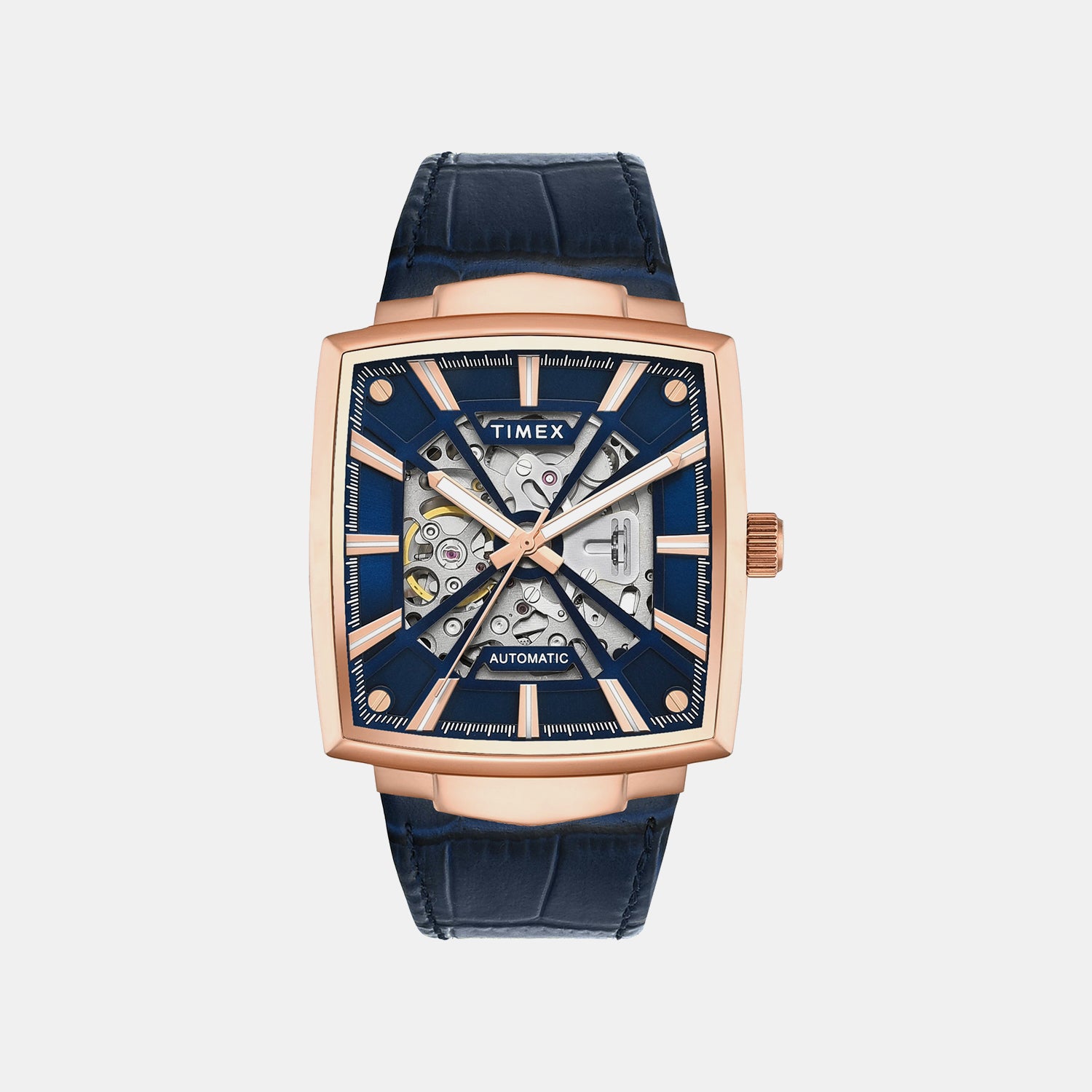 Signio Men Automatic Blue Dial Analog Leather Watch TWEG32001