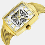 Signio Men Automatic Silver Dial Analog Mesh Watch TWEG32002