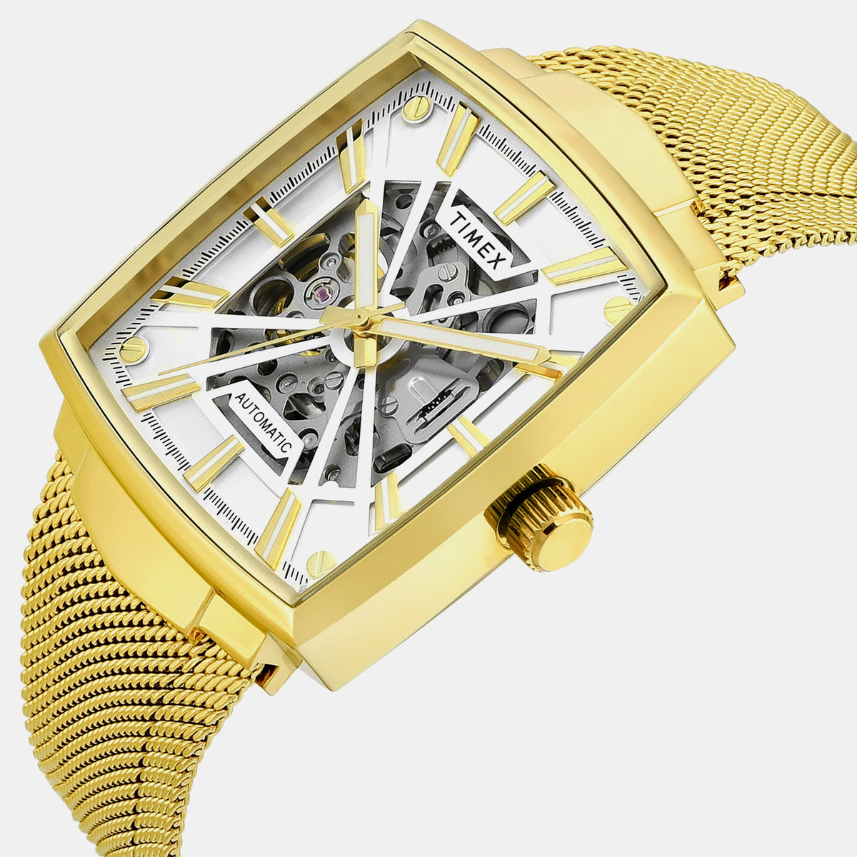 Signio Men Automatic Silver Dial Analog Mesh Watch TWEG32002