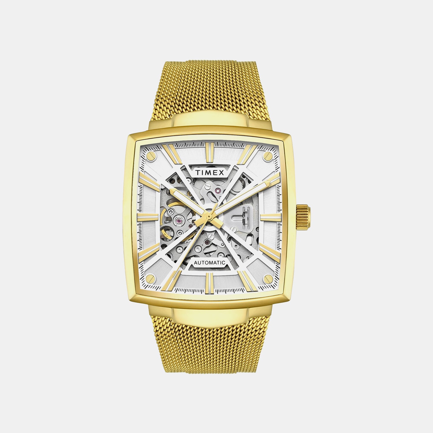 Signio Men Automatic Silver Dial Analog Mesh Watch TWEG32002