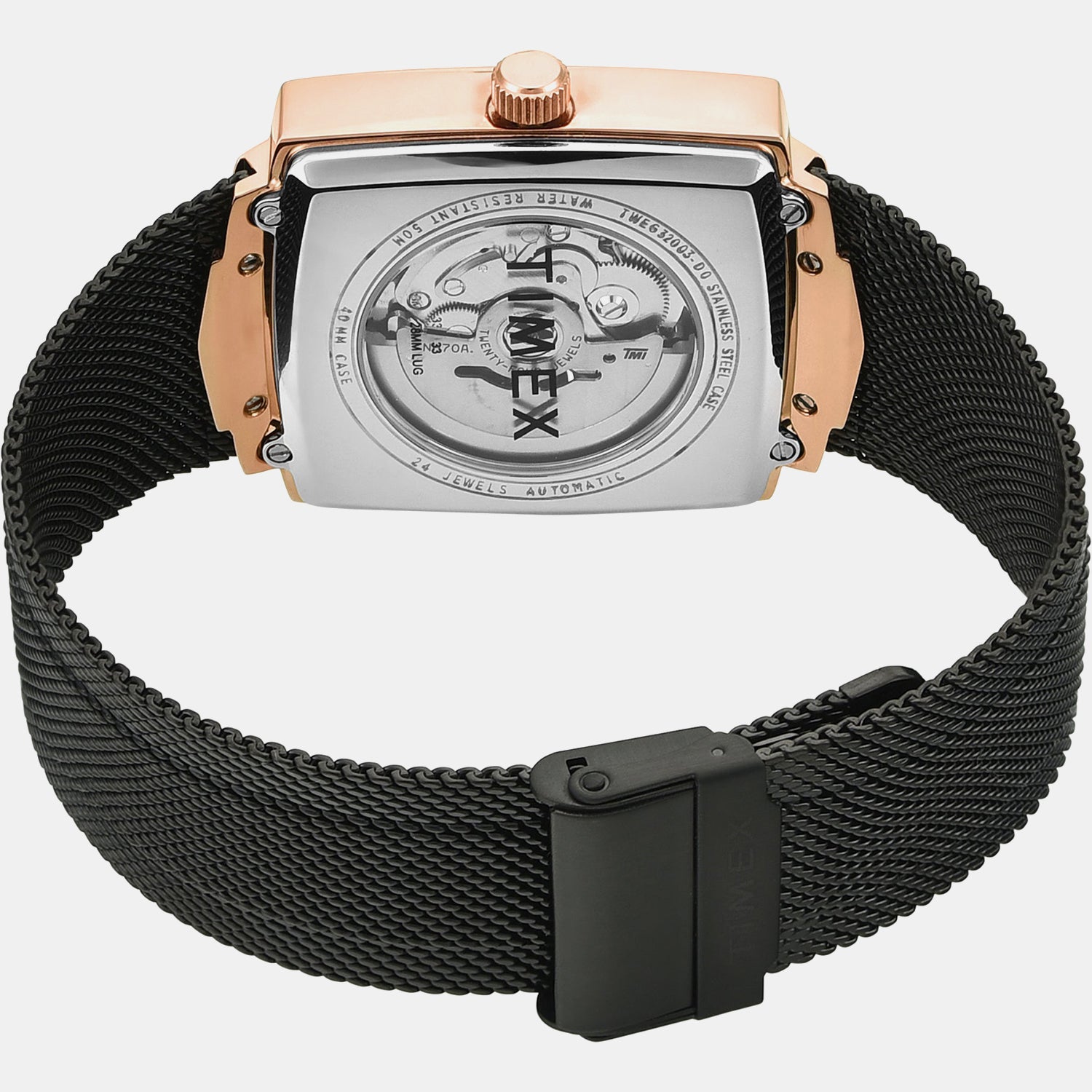 Signio Men Automatic Black Dial Analog Mesh Watch TWEG32003