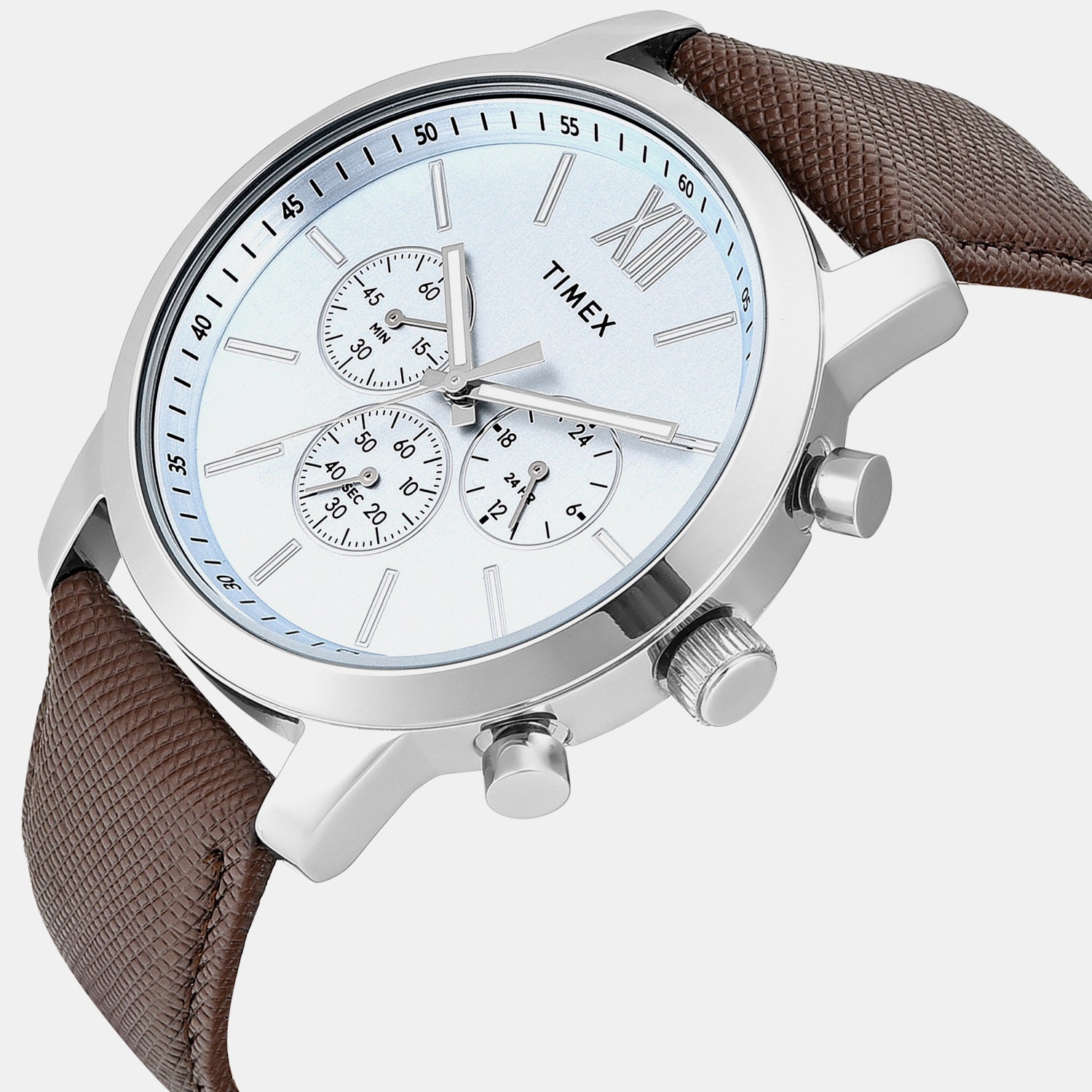 Trendline Men Quartz Blue Dial Multi-Function Leather Watch TWEG32200