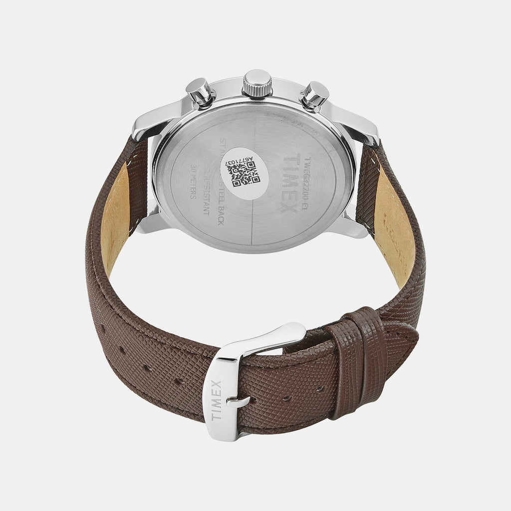 Trendline Men Quartz Blue Dial Multi-Function Leather Watch TWEG32200