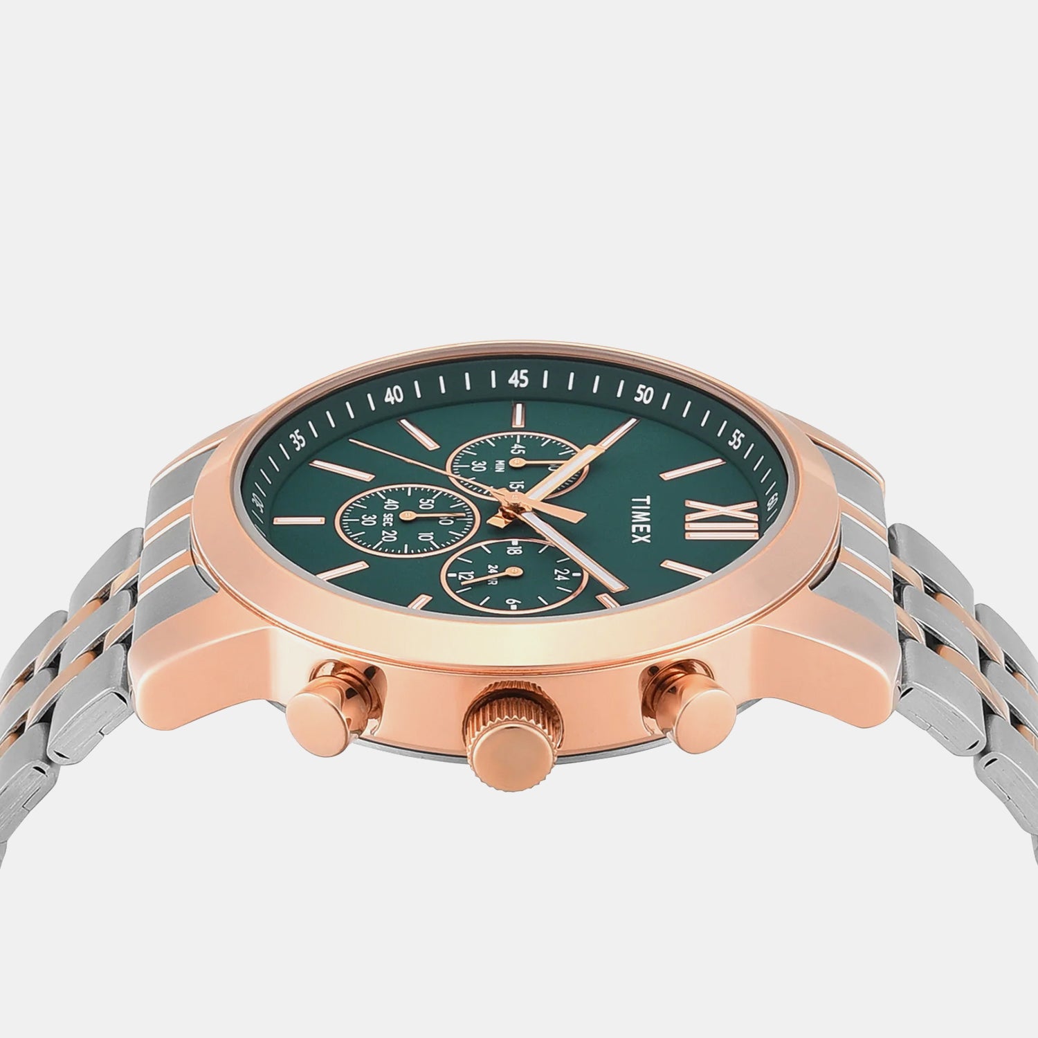 Trendline Men Quartz Green Dial Multi-Function Stainless Steel Watch TWEG32201