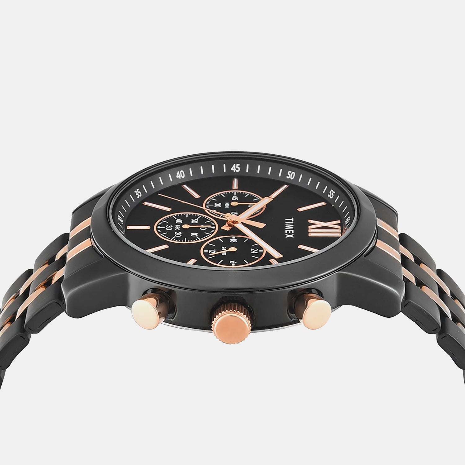 Trendline Men Quartz Black Dial Chronograph Stainless Steel Watch TWEG32202