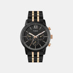 Trendline Men Quartz Black Dial Chronograph Stainless Steel Watch TWEG32202