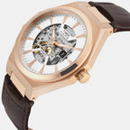 Signio Men Automatic Silver Dial Analog Leather Watch TWEG33900
