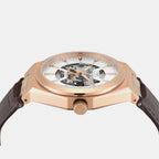 Signio Men Automatic Silver Dial Analog Leather Watch TWEG33900
