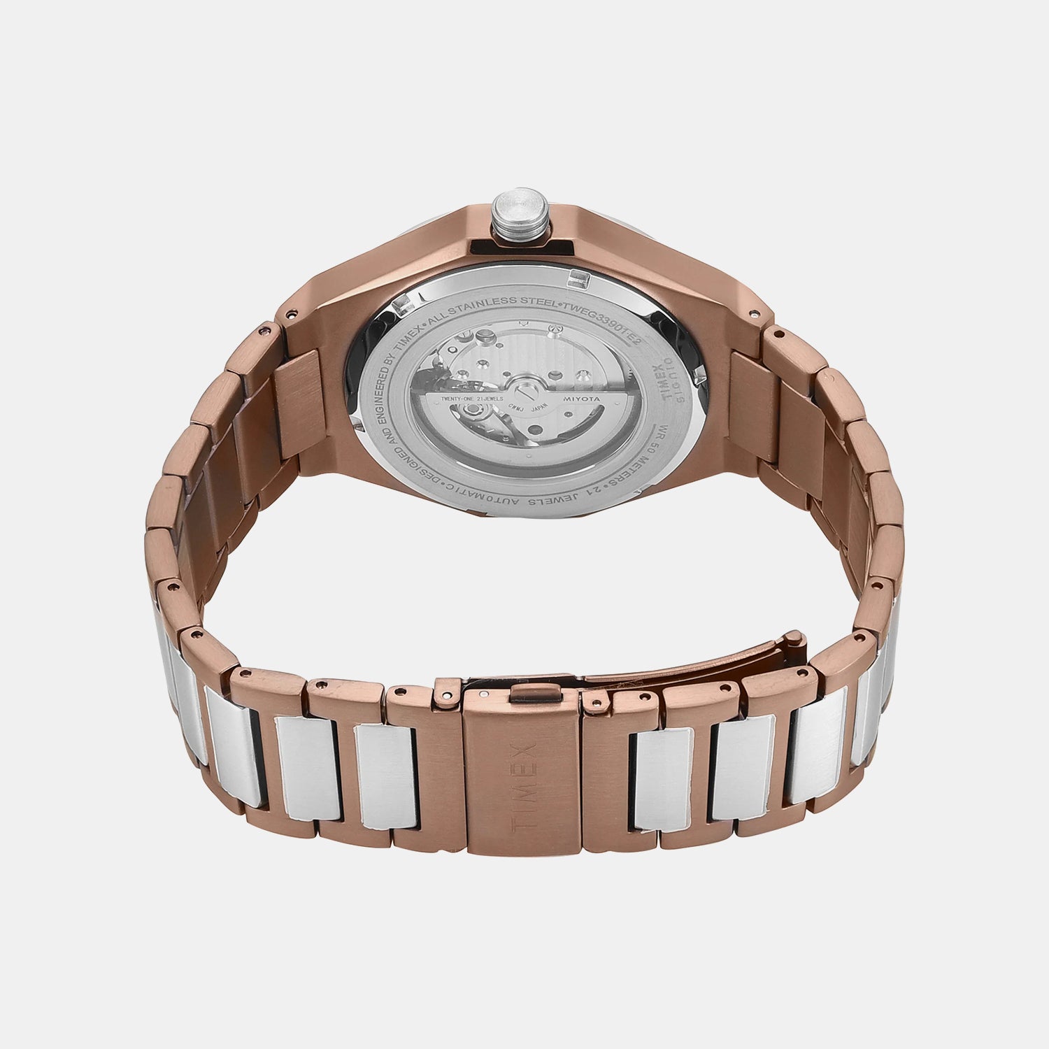 Signio Men Automatic Brown Dial Analog Stainless Steel Watch TWEG33901