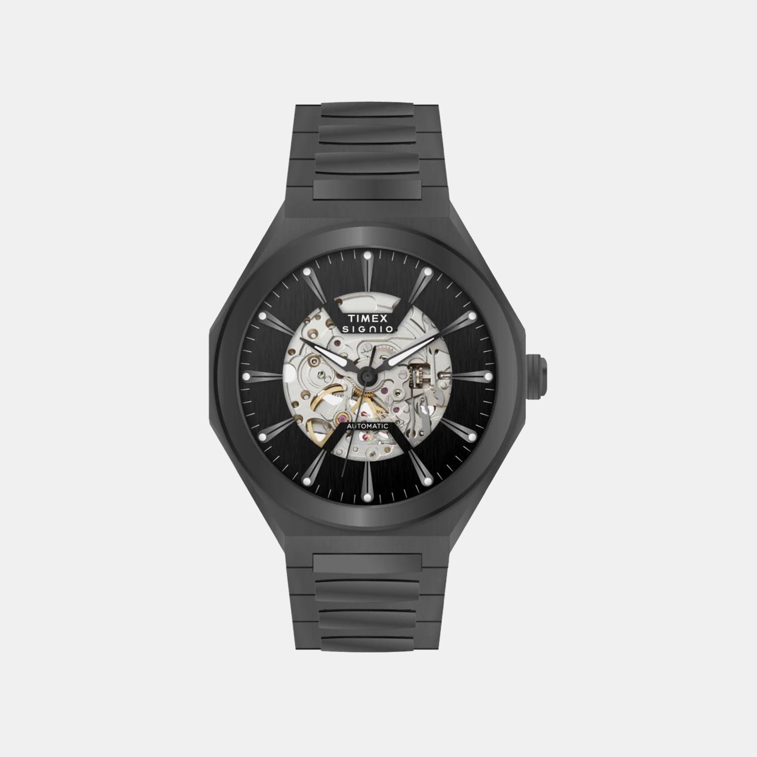 Signio Men Automatic Black Dial Analog Stainless Steel Watch TWEG33902