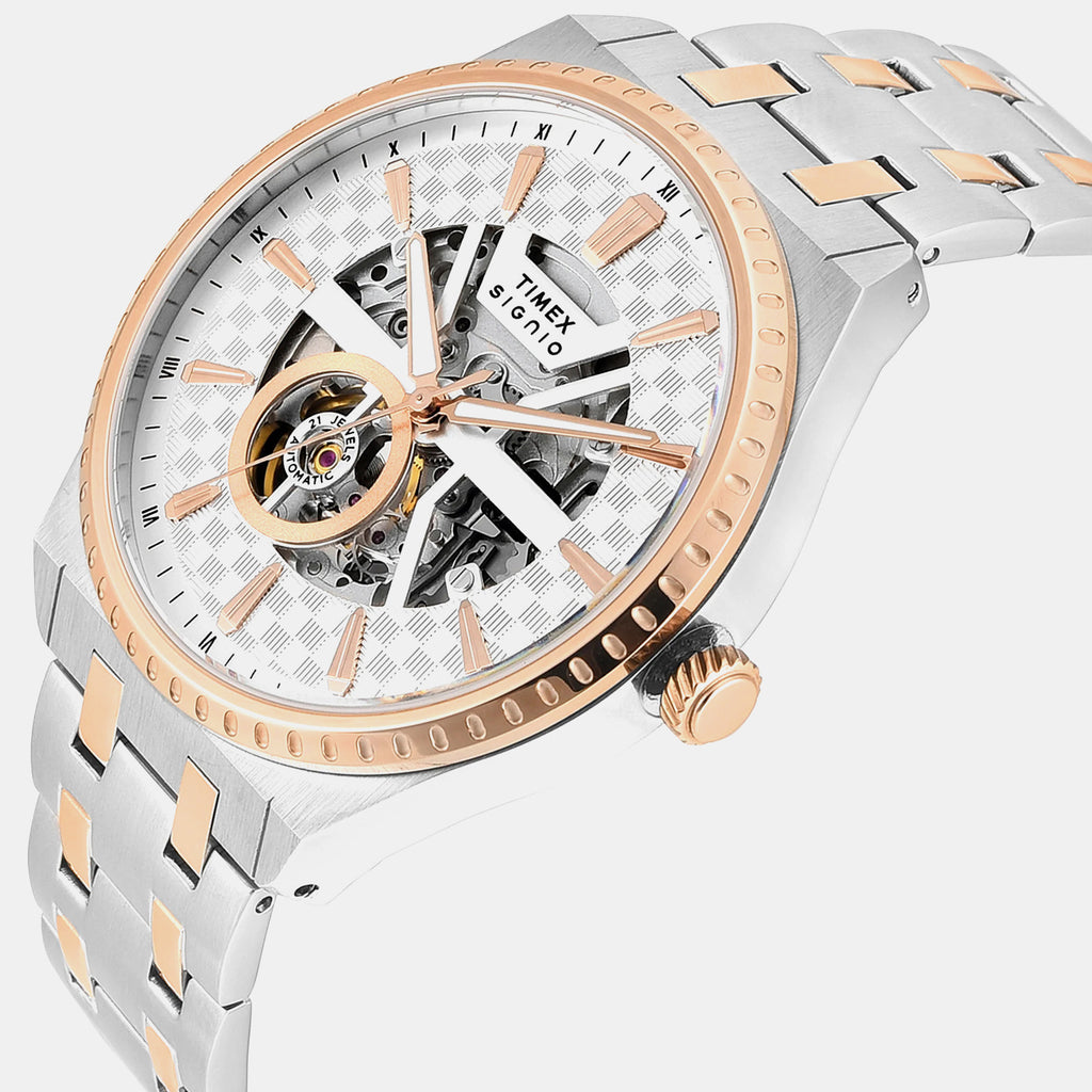 Signio Men Automatic Silver Dial Analog Stainless Steel Watch TWEG34000