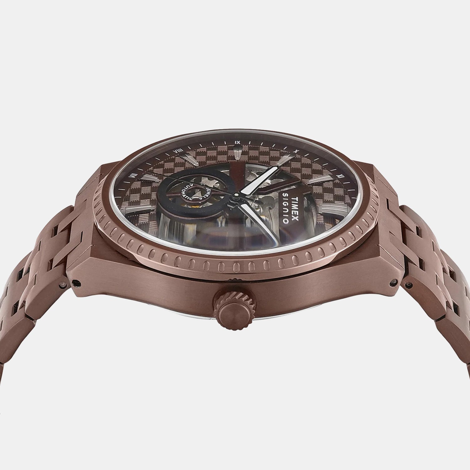 Signio Men Automatic Brown Dial Analog Stainless Steel Watch TWEG34002