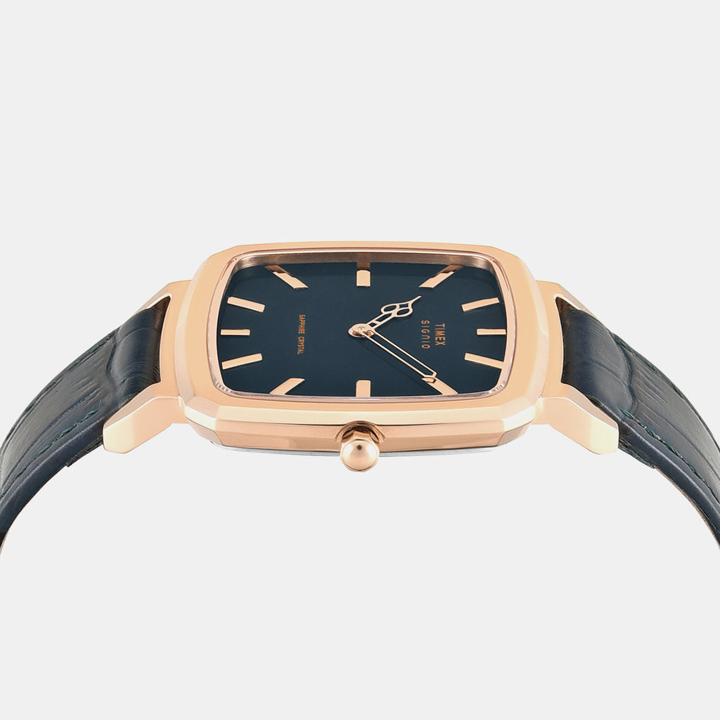 Signio Men Quartz Teal Dial Analog Leather Watch TWEG34100