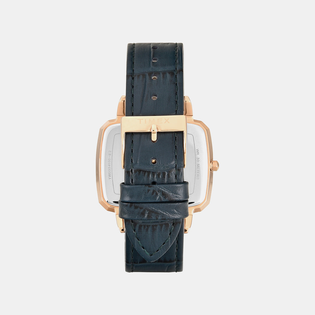 Signio Men Quartz Teal Dial Analog Leather Watch TWEG34100